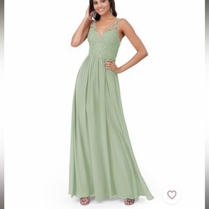 Sage green bridesmaid / formal dress
